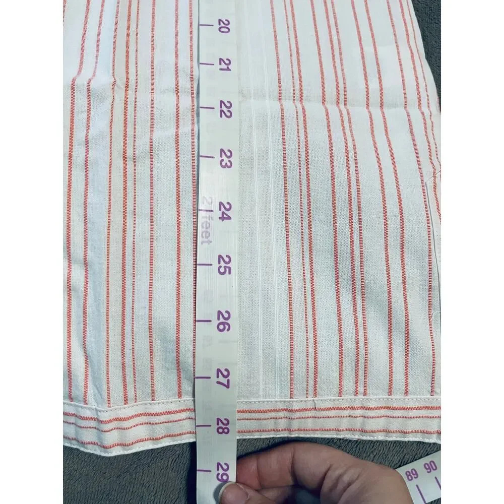 NWT UNTUCKIT Durfort Top White Pink Striped Tunic Blouse Cotton V-Neck - Picture 5 of 7
